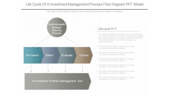 Life Cycle Of It Investment Management Process Flow Diagram Ppt Model