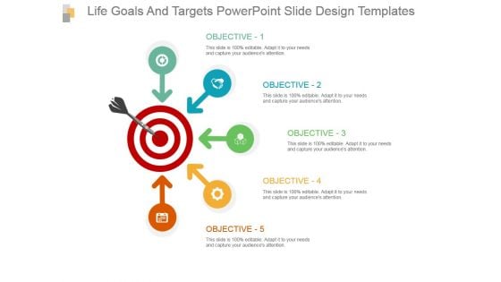 Life Goals And Targets Powerpoint Slide Design Templates