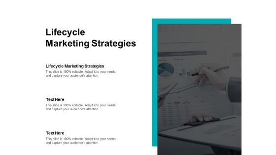Lifecycle Marketing Strategies Ppt PowerPoint Presentation Slides Sample Cpb