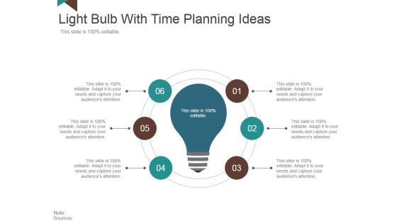 Light Bulb With Time Planning Ideas Ppt PowerPoint Presentation Infographics Format Ideas