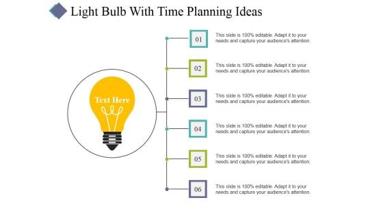 Light Bulb With Time Planning Ideas Ppt PowerPoint Presentation Layouts Mockup