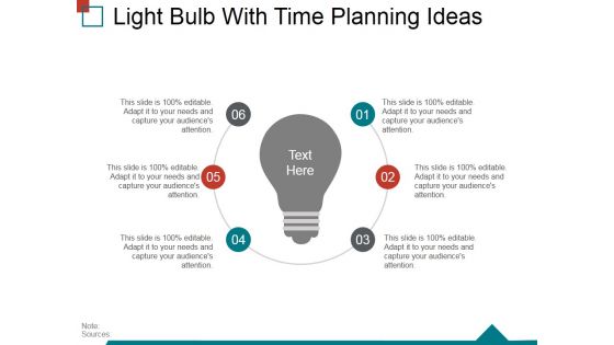 Light Bulb With Time Planning Ideas Ppt PowerPoint Presentation Layouts Smartart