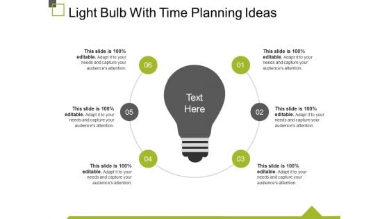 Light Bulb With Time Planning Ideas Ppt PowerPoint Presentation Show Background Images