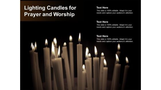 Lighting Candles For Prayer And Worship Ppt PowerPoint Presentation Ideas Example Topics