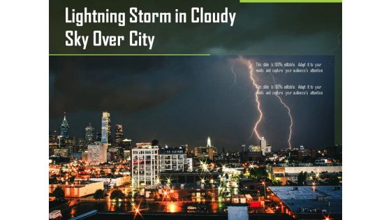 Lightning Storm In Cloudy Sky Over City Ppt PowerPoint Presentation Outline Graphics PDF