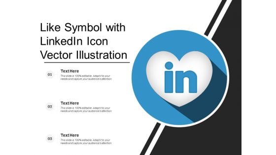 Like Symbol With Linkedin Icon Vector Illustration Ppt PowerPoint Presentation Slides Show PDF