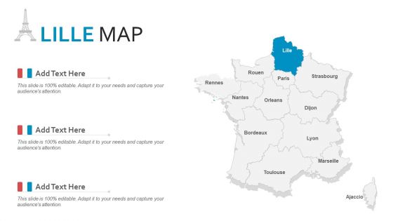 Lille Map PowerPoint Presentation PPT Template PDF