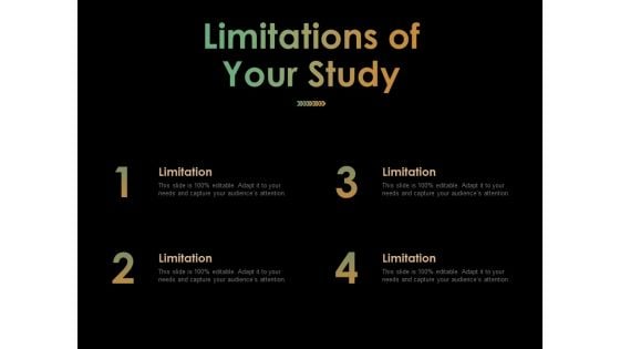 Limitations Of Your Study Ppt PowerPoint Presentation Graphics