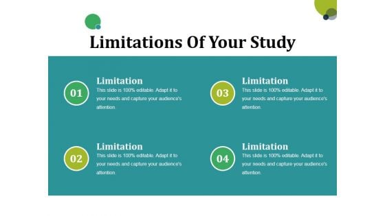 Limitations Of Your Study Ppt PowerPoint Presentation Ideas Slide Limitations Of Your Study Ppt PowerPoint Presentation Ideas Slide