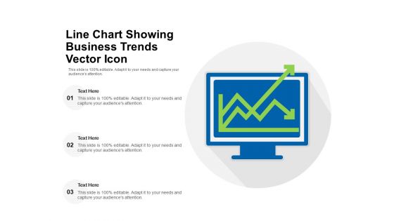 Line Chart Showing Business Trends Vector Icon Ppt PowerPoint Presentation Outline Infographics PDF