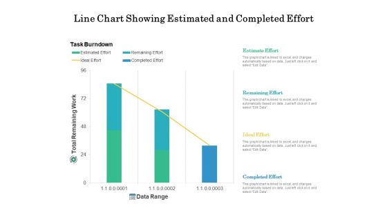 Line Chart Showing Estimated And Completed Effort Ppt PowerPoint Presentation File Show PDF