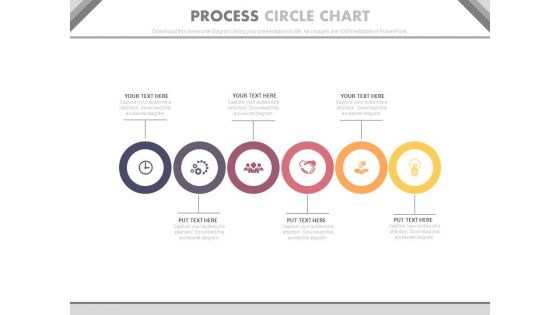 Linear Circle Chart For Market Research Management Powerpoint Template