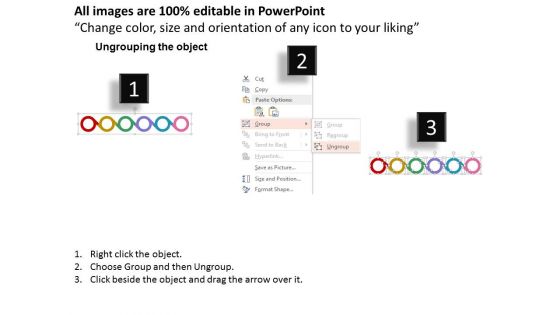 Linear Circles Of Timeline With Icons Powerpoint Template