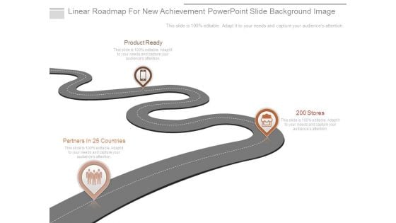 Linear Roadmap For New Achievement Powerpoint Slide Background Image