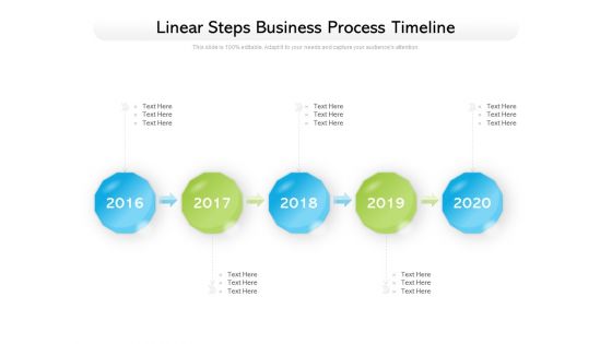 Linear Steps Business Process Timeline Ppt PowerPoint Presentation Portfolio Information PDF