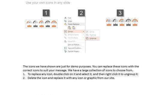 Linear Steps Timeline Chart And Icons Powerpoint Slides