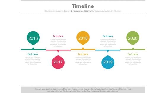 Linear Timeline For Specific Organizational Objectives Powerpoint Slides