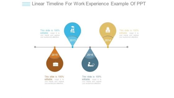 Linear Timeline For Work Experience Example Of Ppt