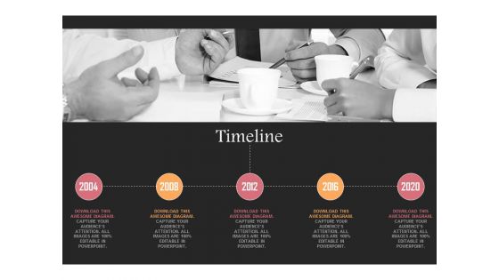 Linear Timeline With Years For Business Meeting Powerpoint Slides