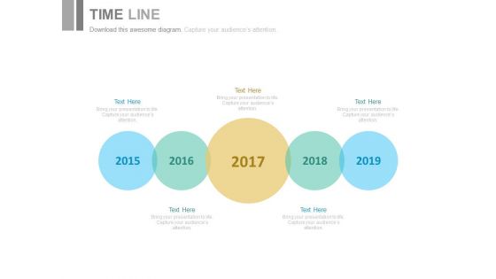 Linear Timeline With Years For Business Powerpoint Slides