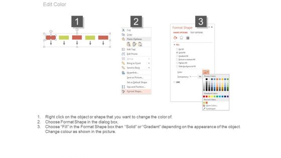 Linear Year Based Tags With Icons Powerpoint Slides