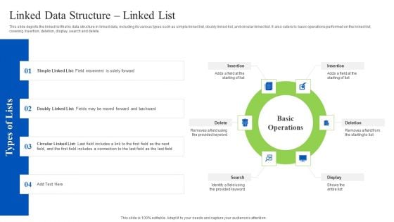 Linked Data Visualization Linked Data Structure Linked List Ppt Outline Professional PDF