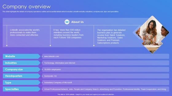 Linkedin Company Outline Company Overview Elements PDF Linkedin Company Outline Company Overview Elements PDF