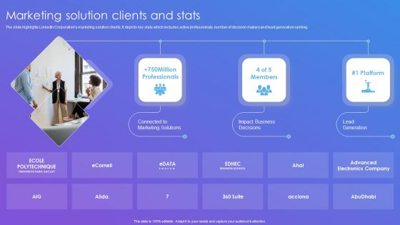 Linkedin Company Outline Marketing Solution Clients And Stats Introduction PDF Linkedin Company Outline Marketing Solution Clients And Stats Introduction PDF