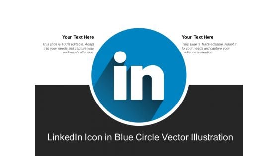 Linkedin Icon In Blue Circle Vector Illustration Ppt PowerPoint Presentation Background Image PDF