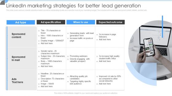 Linkedin Marketing Strategies For Better Lead Generation Demonstration PDF Linkedin Marketing Strategies For Better Lead Generation Demonstration PDF