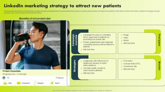 Linkedin Marketing Strategy To Attract New Patients Guidelines PDF