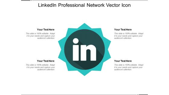 Linkedin Professional Network Vector Icon Ppt PowerPoint Presentation Infographic Template Brochure PDF