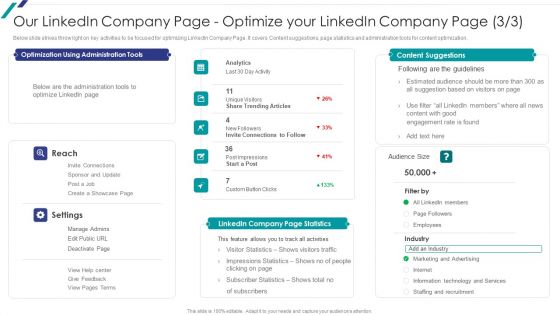 Linkedin Promotional Strategies For Organizational Growth Our Linkedin Company Page Optimize Your Linkedin Summary PDF Linkedin Promotional Strategies For Organizational Growth Our Linkedin Company Page Optimize Your Linkedin Summary PDF