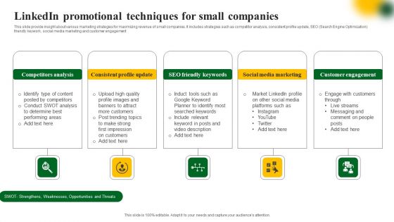 Linkedin Promotional Techniques For Small Companies Information PDF