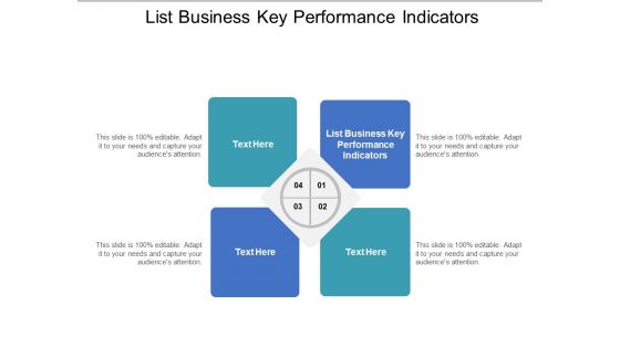 List Business Key Performance Indicators Ppt PowerPoint Presentation Icon Designs Download