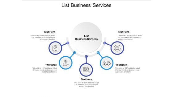 List Business Services Ppt PowerPoint Presentation File Smartart Cpb