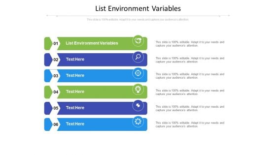List Environment Variables Ppt PowerPoint Presentation File Picture Cpb Pdf