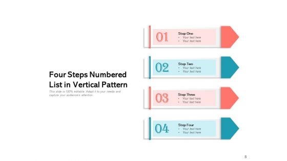 List Infographic Template Stairs Formation Triangular Design Rightwards Arrows Ppt PowerPoint Presentation Complete Deck