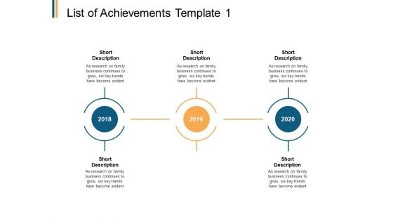 List Of Achievements Marketing Ppt PowerPoint Presentation Styles Brochure