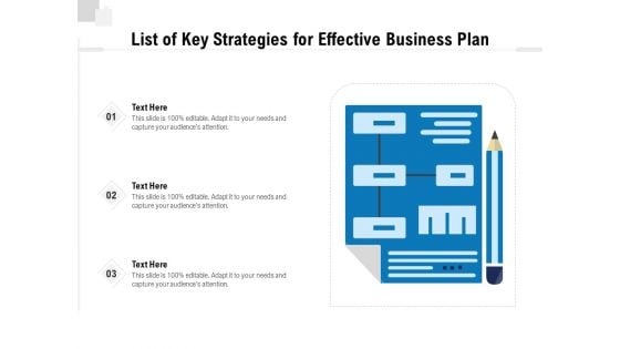 List Of Key Strategies For Effective Business Plan Ppt PowerPoint Presentation Icon Portfolio PDF