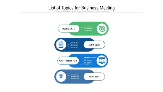 List Of Topics For Business Meeting Ppt PowerPoint Presentation File Background Image PDF