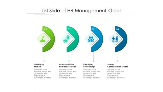 List Slide Of HR Management Goals Ppt PowerPoint Presentation File Templates PDF