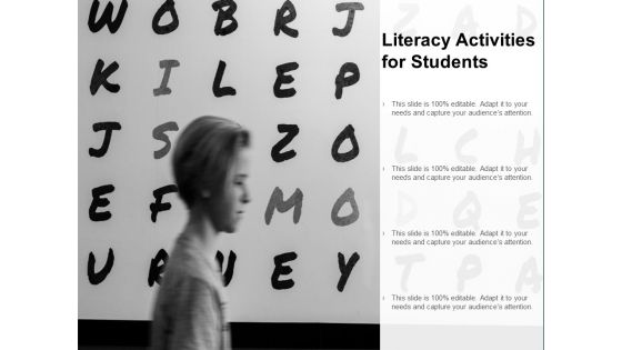 Literacy Activities For Students Ppt PowerPoint Presentation Infographics Example File