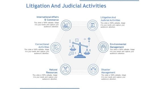 Litigation And Judicial Activities Ppt PowerPoint Presentation Portfolio Template