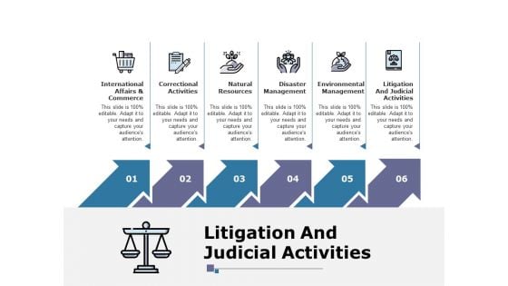 Litigation And Judicial Activities Ppt PowerPoint Presentation Slides Layouts