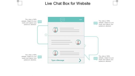 Live Chat Box For Website Ppt PowerPoint Presentation Icon Visuals