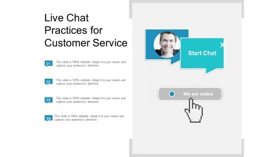 Live Chat Practices For Customer Service Ppt PowerPoint Presentation Infographics Layout