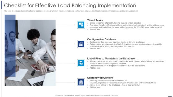 Load Balancing Technique Checklist For Effective Load Balancing Implementation Mockup PDF