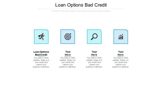 Loan Options Bad Credit Ppt PowerPoint Presentation Pictures Graphic Tips Cpb Pdf