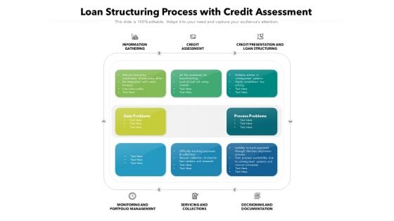 Loan Structuring Process With Credit Assessment Ppt PowerPoint Presentation Infographics Design Inspiration PDF